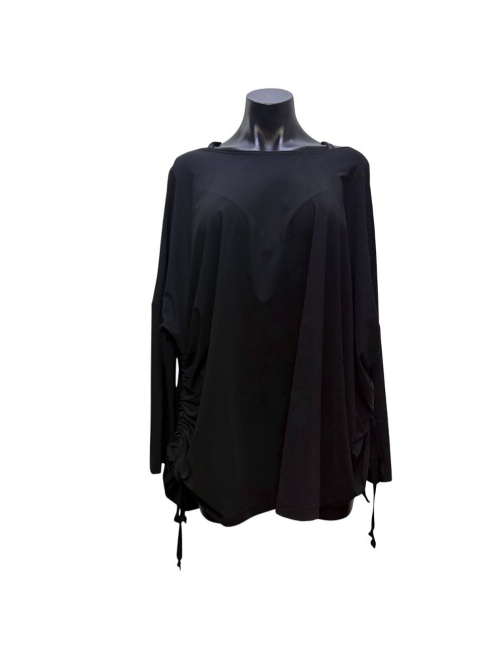 Bryan Walker Side Tie Black Blouse L